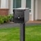 Architectural Mailboxes Oasis 28" H Pedestal Galvanized Steel Mailbox Post, Compatibility Code H, K, 5106B, Black 5106B - alternate 3